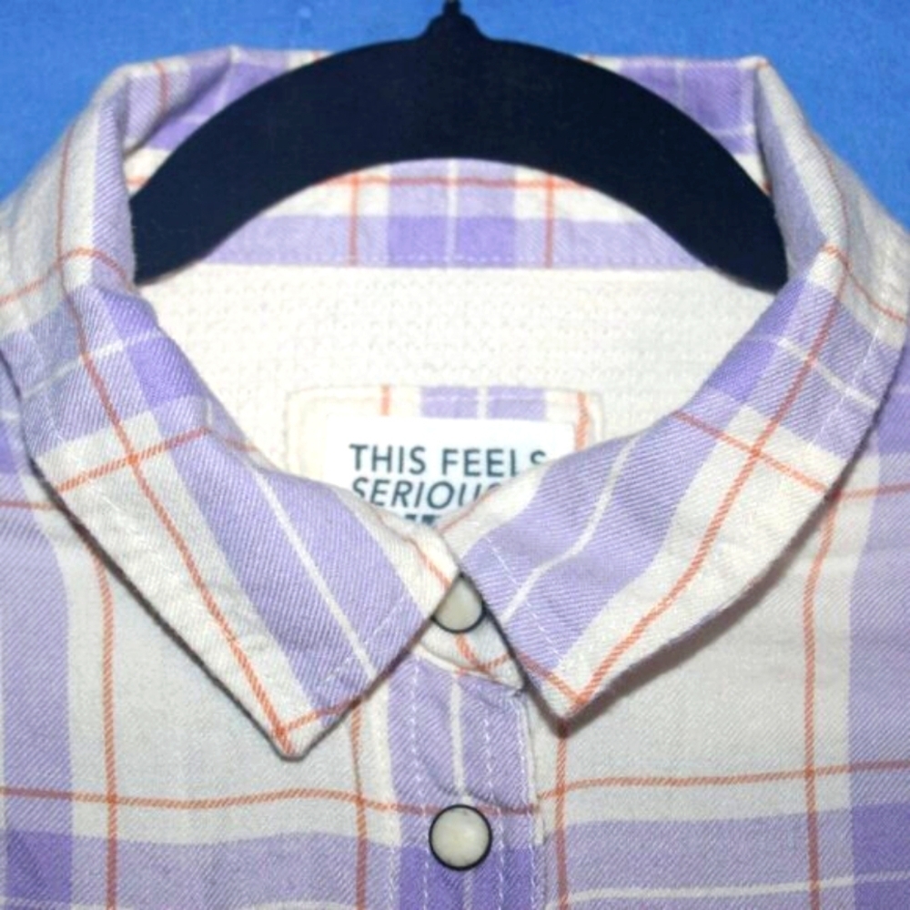 American Eagle "Seriously Lived-In" Plaid Button Down Shirt S/P